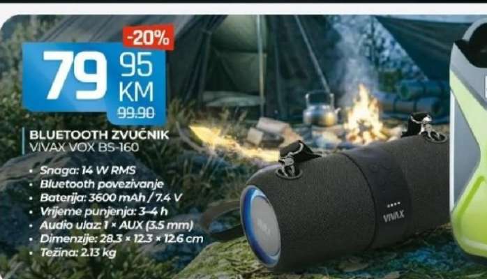 BLUETOOTH ZVUČNIK VIVAX VOX BS-160