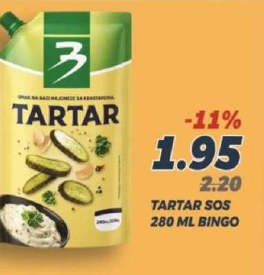 TARTAR SOS 280 ML BINGO