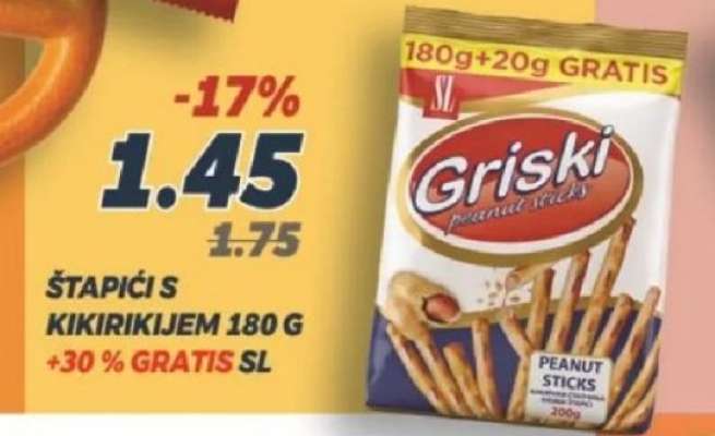 Griski štapići s kikirikijem
