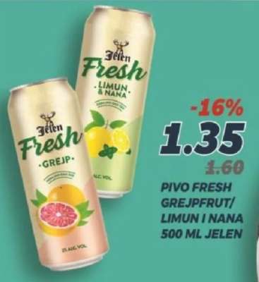 Pivo Fresh Grejpfrut/Limun i Nana