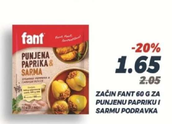 Začin Fant 60 g za punjenu papriku i sarmu Podravka