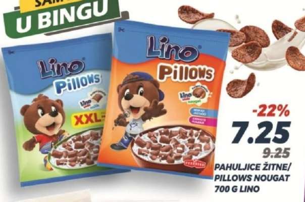 PAHULJICE ŽITNE/ PILLOWS NOUGAT 700 G LINO