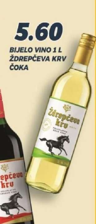 BIJELO VINO 1 L ŽDREPČEVA KRV ČOKA