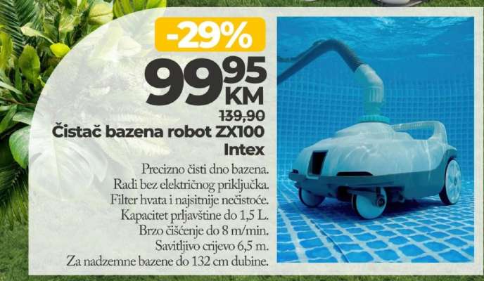Čistač bazena robot ZX100 Intex