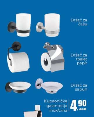 Kupaonička galanterija INOX/CRNA