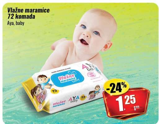 Vlažne maramice 72 komada