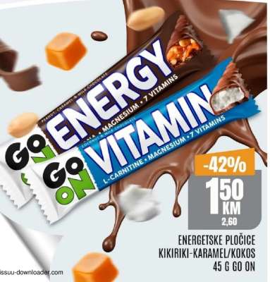 ENERGETSKE PLOČICE KIKIRIKI-KARAMEL/KOKOS