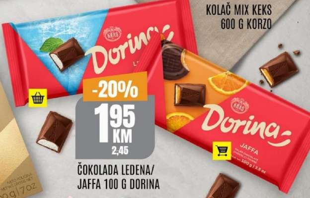 Čokolada Ledena/Jaffa 100 g Dorina