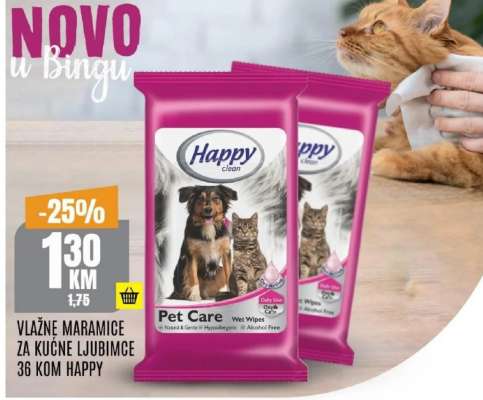 Happy Pet Care vlažne maramice