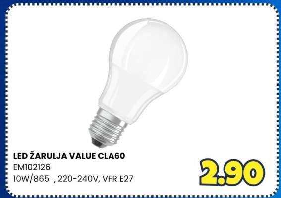 LED ŽARULJA VALUE CLA60