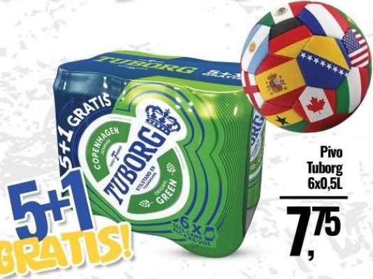 Pivo Tuborg 6x0,5l