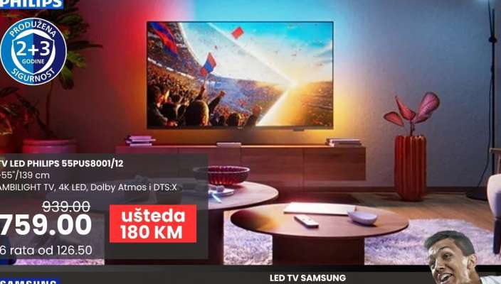 TV LED PHILIPS 55PUS8001/12