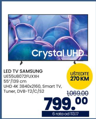 LED TV SAMSUNG UE55U8072FUXXH