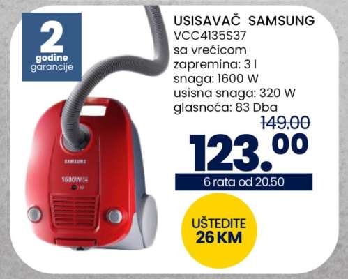 USISAVAČ SAMSUNG VCC4135S37