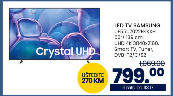 LED TV SAMSUNG UE55U7022FKXXH