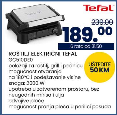 ROŠTILJ ELEKTRIČNI TEFAL