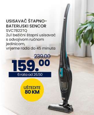 USISAVAČ ŠTAPNO-BATERIJSKI SENCOR SVC7822TQ