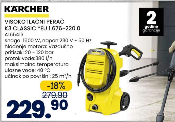 KÄRCHER VISOKOTLAČNI PERAČ K3 CLASSIC *EU 1.676-220.0