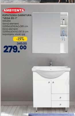 AMBYENTA KUPATILSKA GARNITURA 'VEGA 65-1'