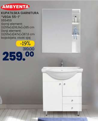 AMBYENTA KUPATILSKA GARNITURA 'VEGA 55-1'