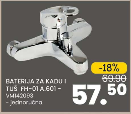 BATERIJA ZA KADU I TUŠ FH-01 A.601