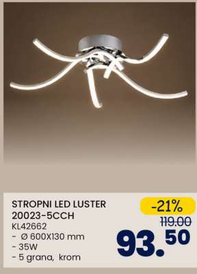 STROPNI LED LUSTER 20023-5CCH