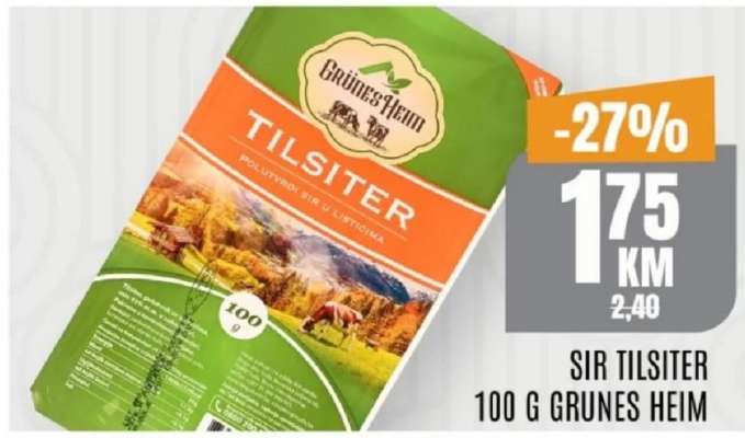 SIR TILSITER 100 G GRUNES HEIM