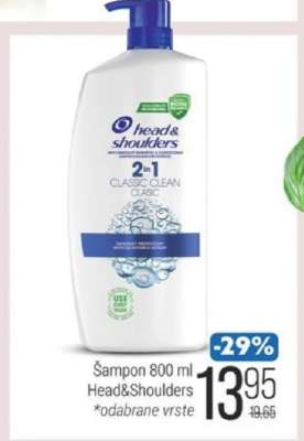 Šampon 800 ml Head&Shoulders