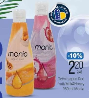 Tečni sapun Red fruit/Milk&Honey 950 ml Monia