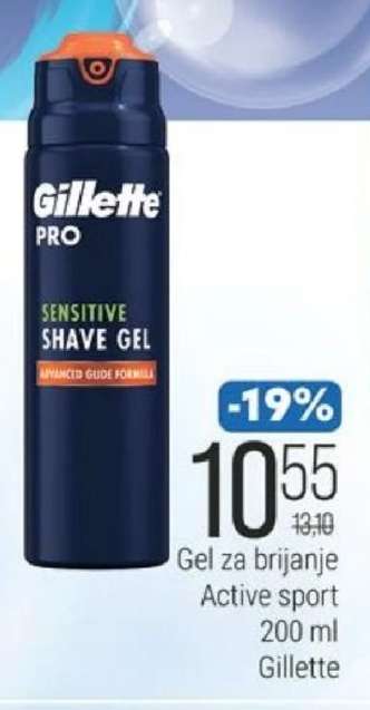 Gel za brijanje Active sport
