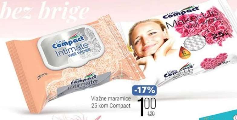 Vlažne maramice 25 kom Compact