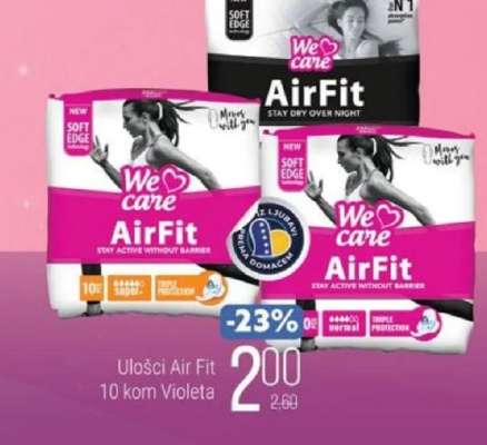 Ulošci Air Fit 10 kom Violeta