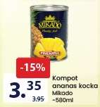 Kompot ananas kocka Mikado