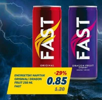 ENERGETSKI NAPITAK ORIGINAL/DRAGON FRUIT 250 ML FAST