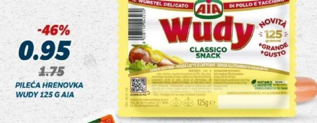 Pileća hrenovka Wudy 125 g AIA