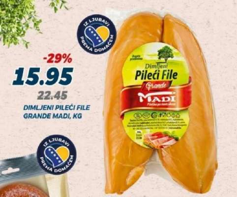 Dimljeni pileći file Grande Madi, kg