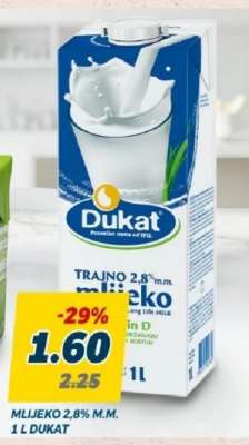 Mlijeko 2,8% m.m.