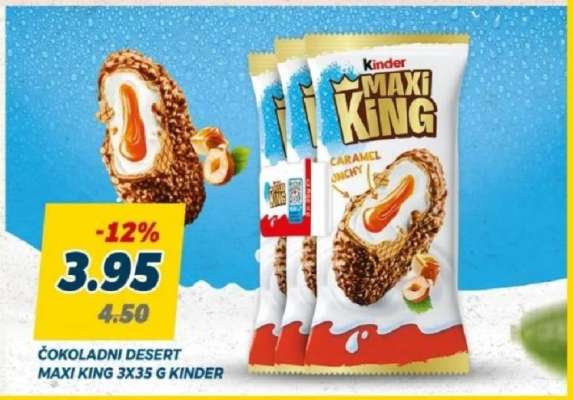 Čokoladni desert Maxi King 3x35 g Kinder