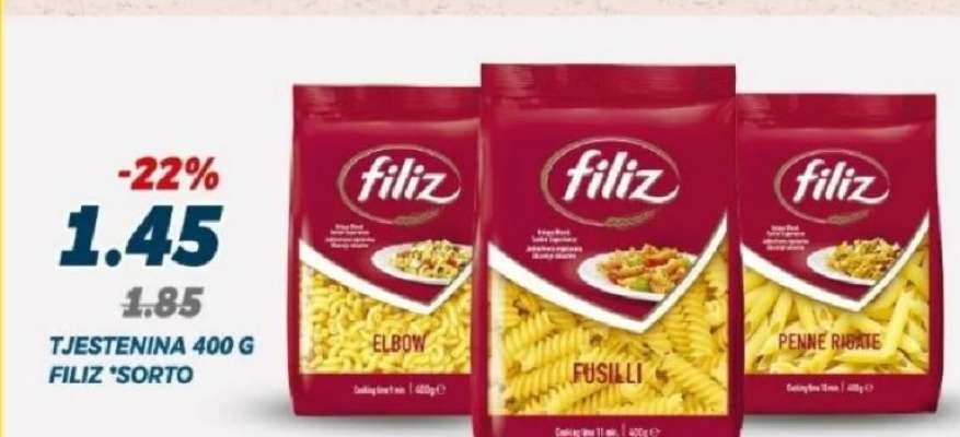 Tjestenina 400 g Filiz 'Sorto'