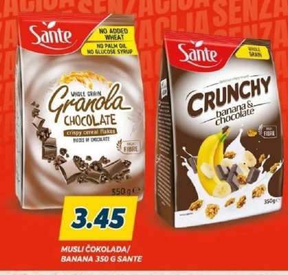 Musli čokolada/banana 350 g Sante