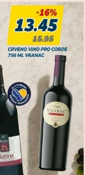CRVENO VINO PRO CORDE 750 ML VRANAC