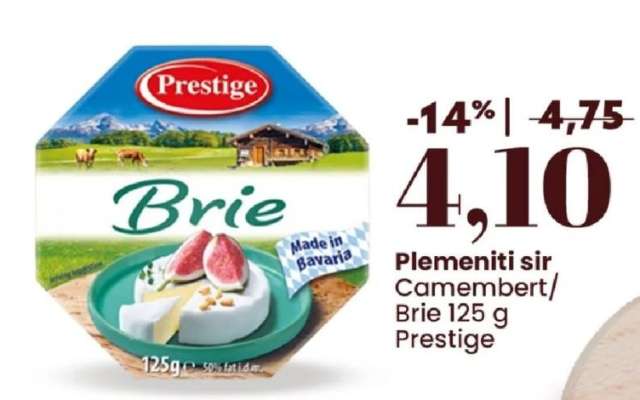 Plemeniti sir Camembert/Brie 125 g Prestige