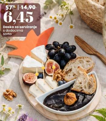 Daska za serviranje s dodacima