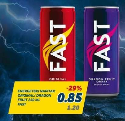 ENERGETSKI NAPITAK ORIGINAL/DRAGON FRUIT 250 ML FAST