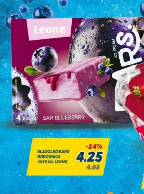 SLADOLED BARS BOROVNICA 4X50 ML LEONE