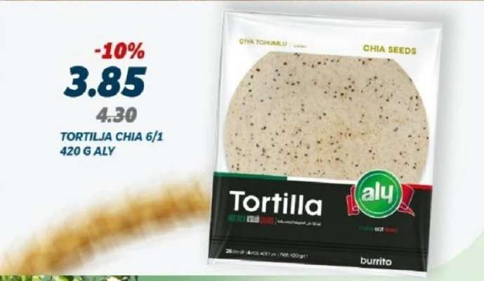 TORTILJA CHIA 6/1 420 G ALY