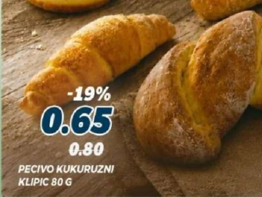 PECIVO KUKURUZNI KLIPIC 80 G