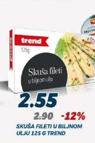 Skuša fileti u biljnom ulju 125 g Trend