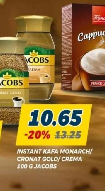 INSTANT KAFA MONARCH/CRONAT GOLD/CREMA 100 G JACOBS