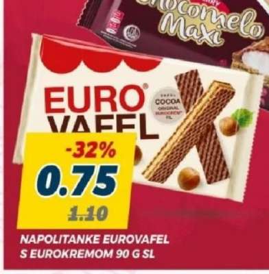 Napolitanke Eurovafel s Eurokremom